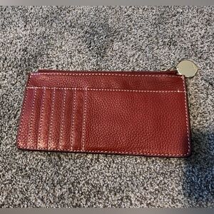GILI brown leather slim wallet